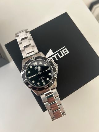 Reloj Lotus Hombre Acero Negro/Plateado