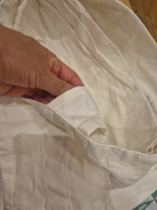 Juego de 2 cortinas blancas de tela de ikea