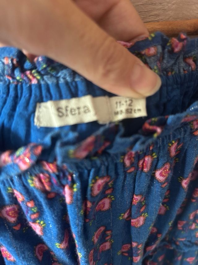 Vestido Sfera floral azul y rosa