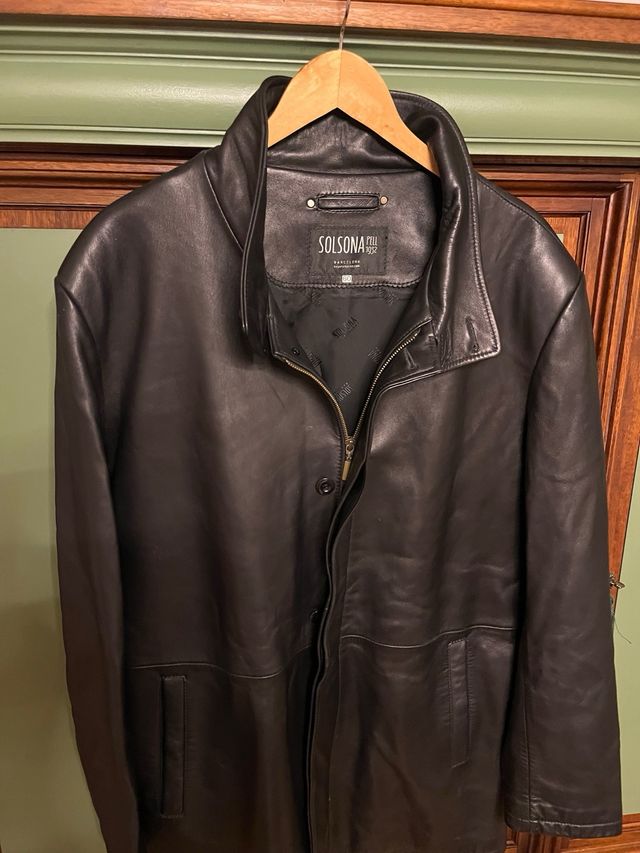 Chaqueta de cuero SOLSONA negra