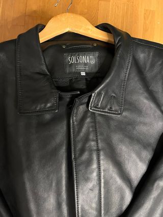 Chaqueta de cuero SOLSONA negra