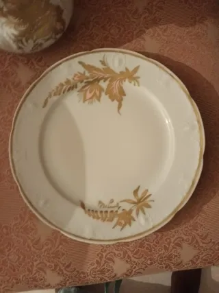 Teiera&piatto Mitterteich Bavaria dipinto a mano