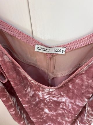 Top lencero rosa terciopelo