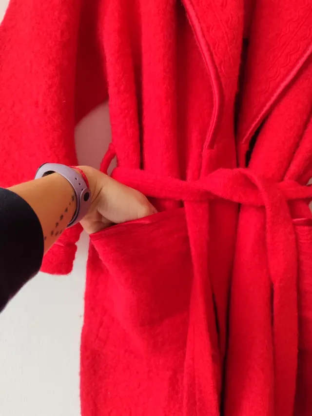 Abrigo de lana Luxury bordado