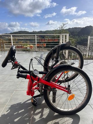 Bicicleta Plegable BTWIN Roja
