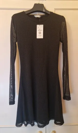 Vestido tul negro Stradivarius (con etiqueta)