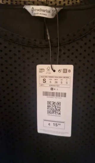 Vestido tul negro Stradivarius (con etiqueta)