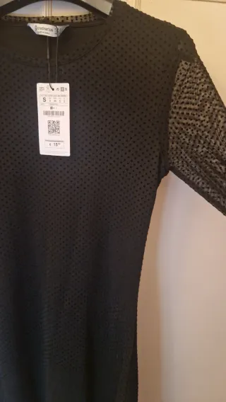 Vestido tul negro Stradivarius (con etiqueta)