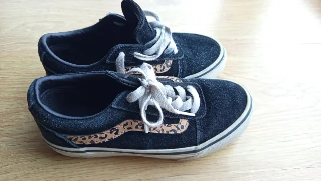 Vans piel negro leopardo unisex T31