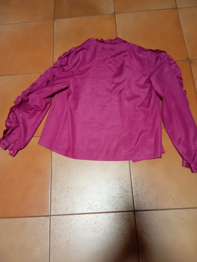 Blusa BalVarenne Talla Única Rosa Volantes