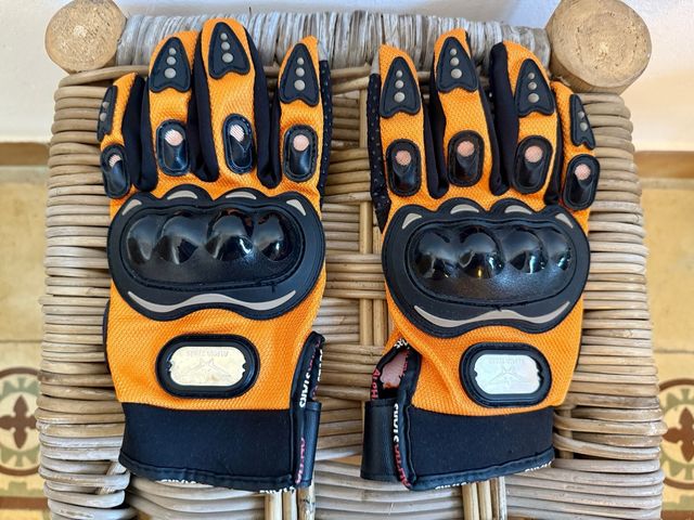 Guantes Moto Táctiles Naranja SIN ESTRENAR