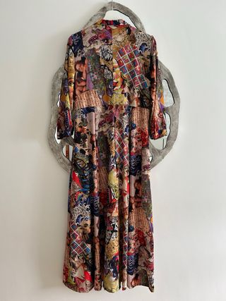 Vestido largo estampado