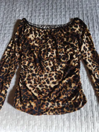 Maglia donna fantasia leopardata