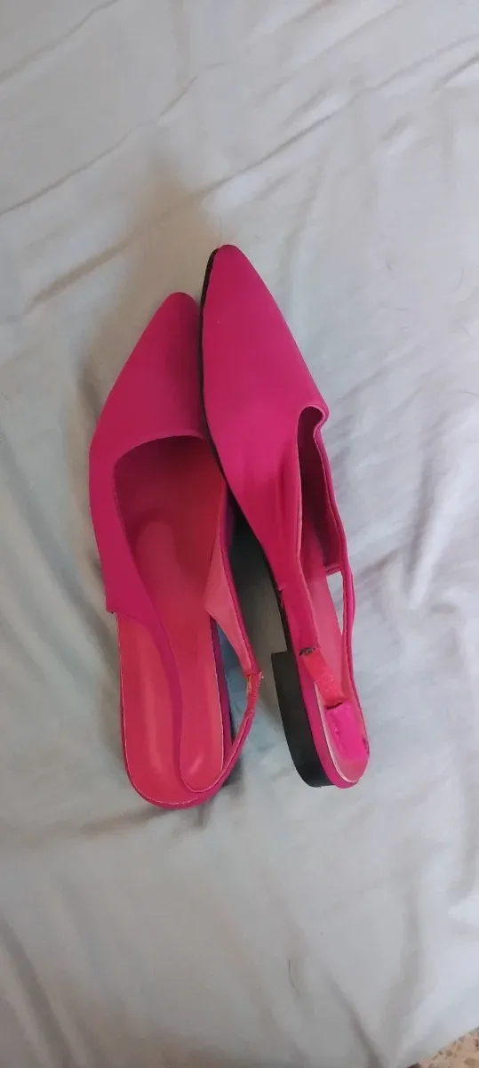 Bailarinas destalonadas fucsia. Usadas dos veces.