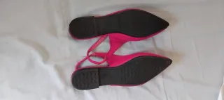 Bailarinas destalonadas fucsia. Usadas dos veces.