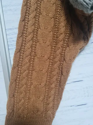 Sudadera Bershka gris y marrón talla S