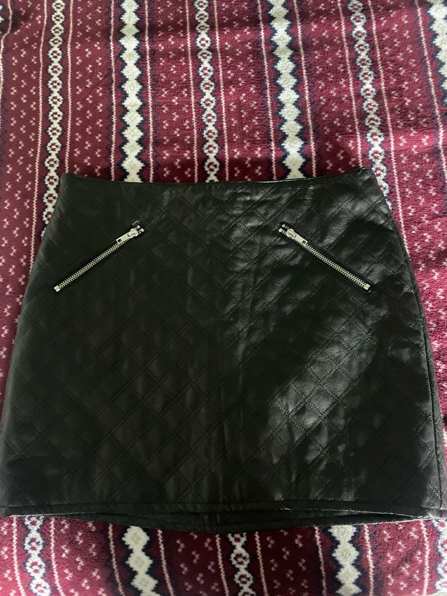 Falda Sfera polipiel negra talla M