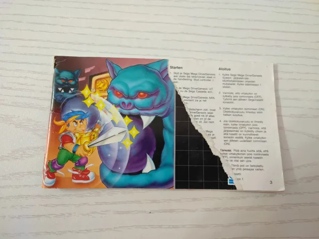 Manual Wonder Boy in Monster World Sega