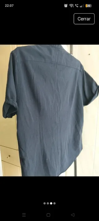 Camisa Zara Hombre Negra Manga Corta