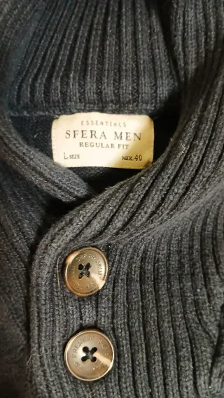 Jersey hombre cuello alto azul marino