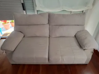 Sofá de 2 plazas tela beige