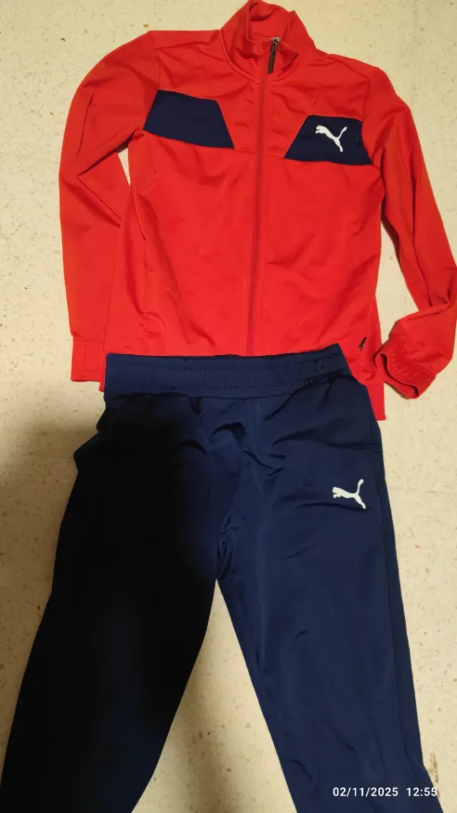 Chándal Puma Rojo y Azul Talla 11/12