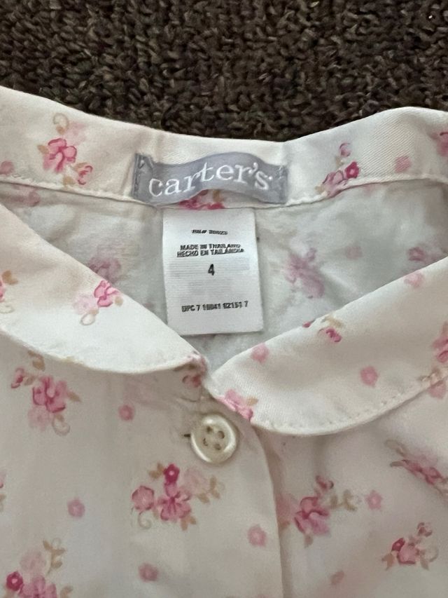 Camisa Carter's Talla 4 Floral Rosa