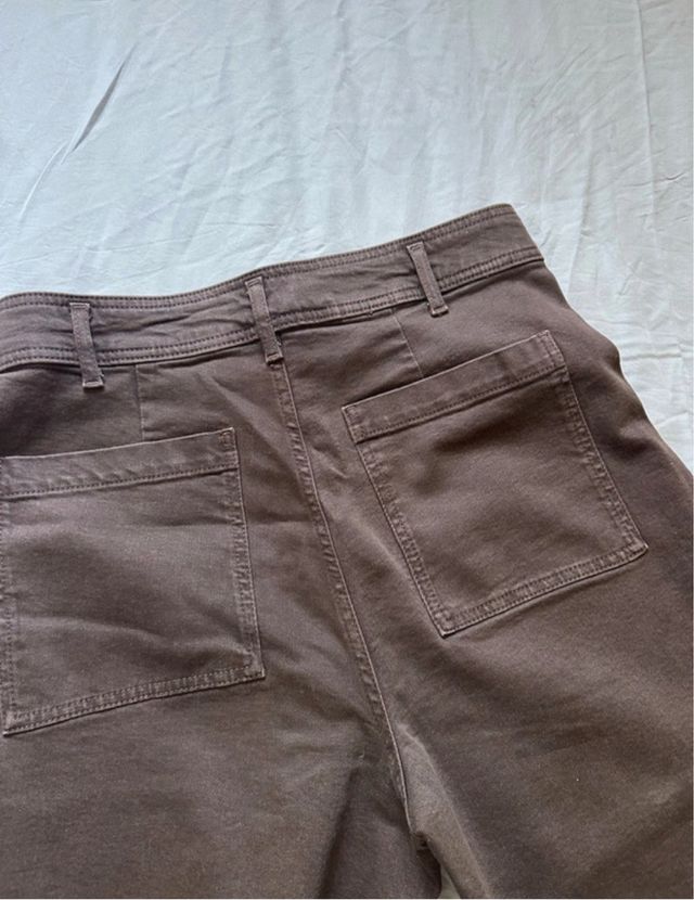 Zara Vaqueros Marrones Anchos