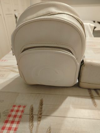 Set Zaino + Portafoglio Donna Bianco