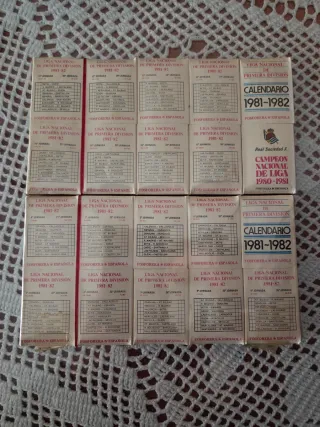 Cajas Cerillas Calendario 81/82 Fútbol