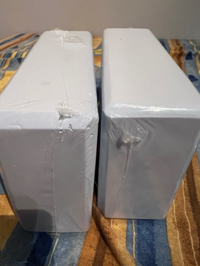 Tacos de yoga y cuerda azul