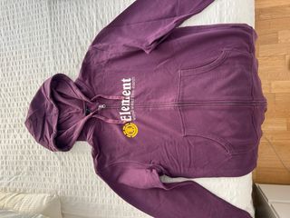 Sudadera Element morada con cremallera