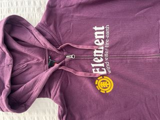 Sudadera Element morada con cremallera