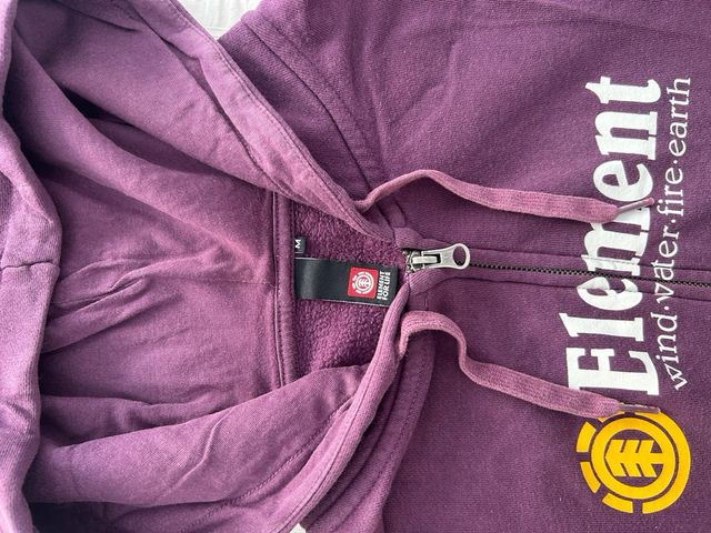 Sudadera Element morada con cremallera