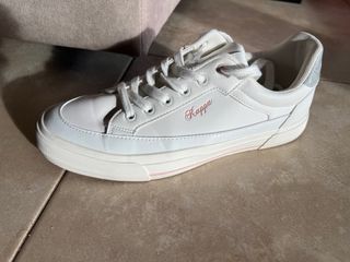 Zapatillas Kappa Blancas y Plateadas Mujer