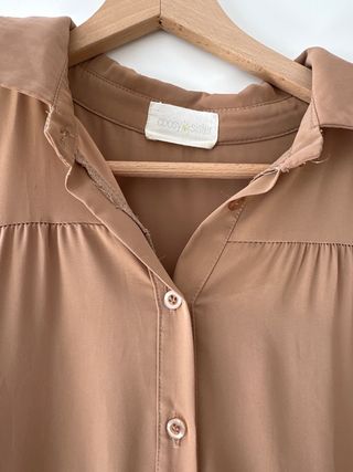 Vestido largo marrón y negro