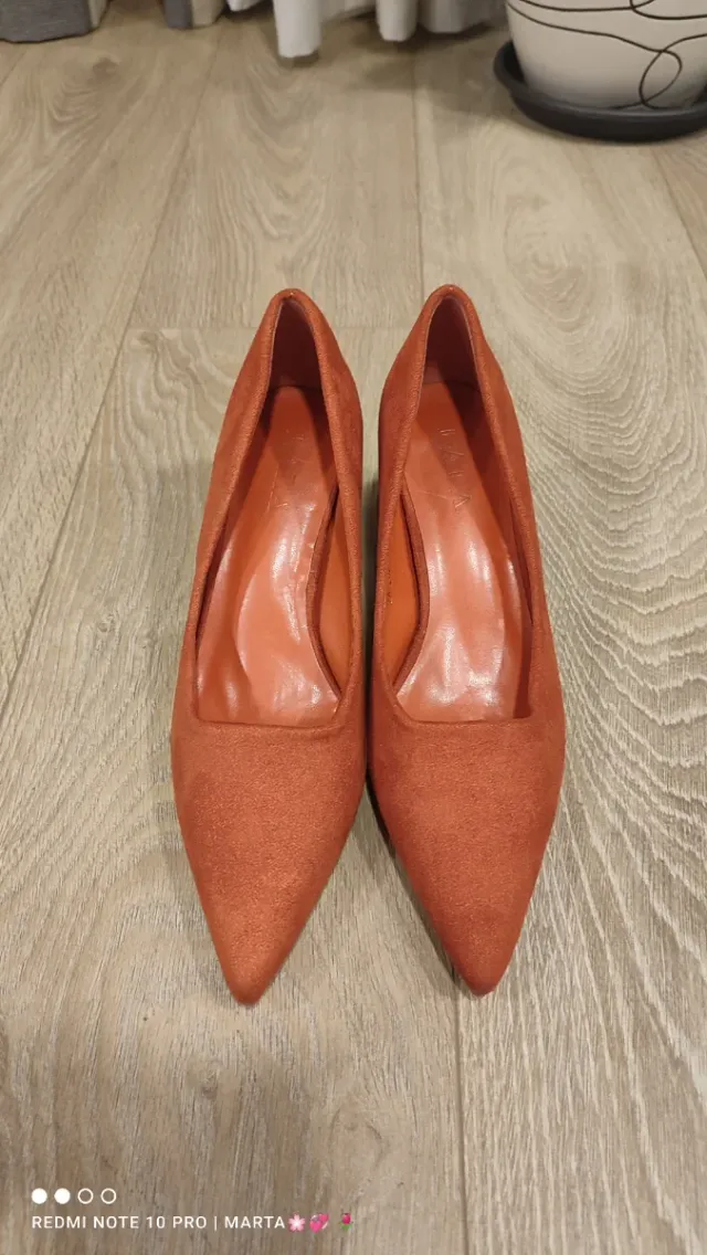 Zapatos de tacón naranja talla 38