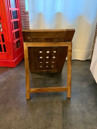 Porta bottiglie da terra in legno multicolore