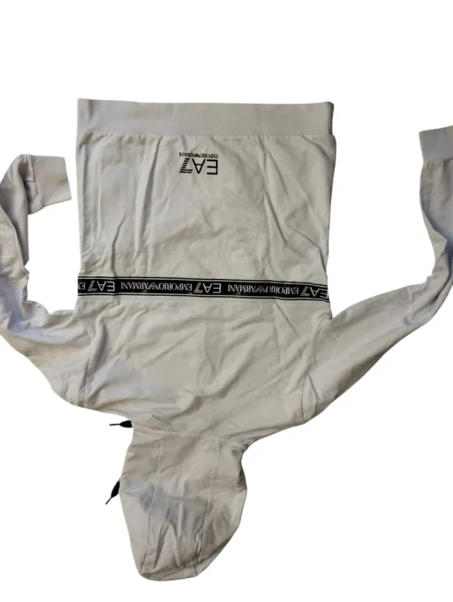 Felpa Emporio Armani bianca con zip