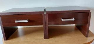 Lote 2 mesitas de noche madera, entrega mano mano