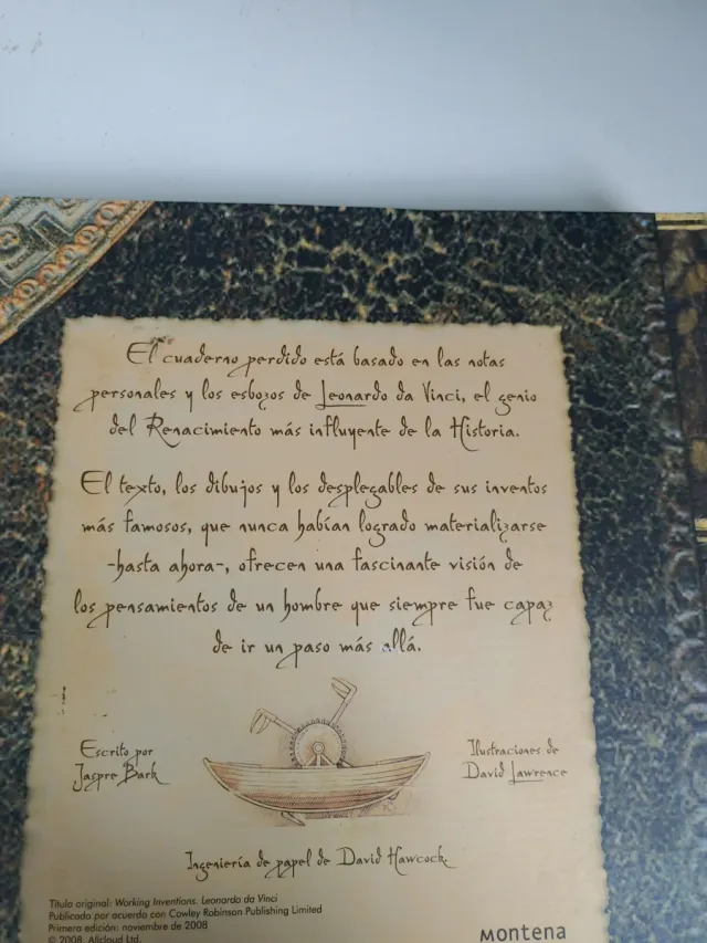 El cuaderno perdido. Leonardo Da Vinci