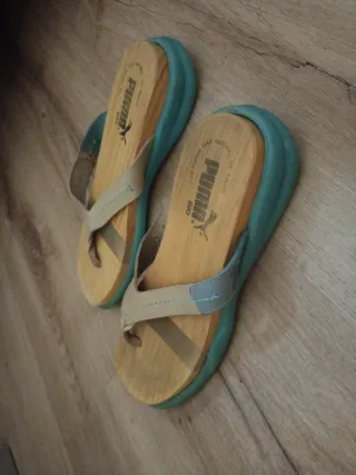 Sandalias Puma Bio Beige y Turquesa Talla 37