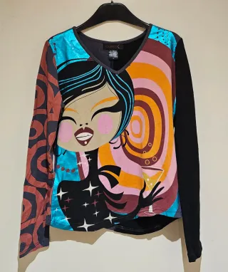 Camiseta Custo Mujer Multicolor