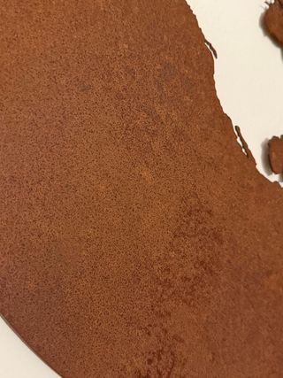 Mappa del mondo in corten