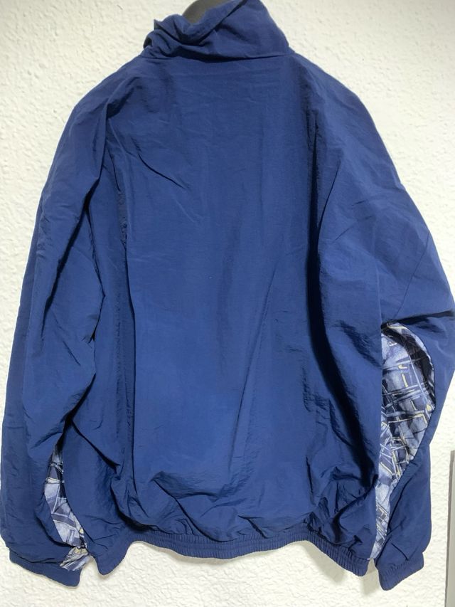 Chaqueta retro oversize azul y multicolor