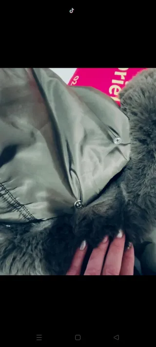 Parka donna double face verde oliva