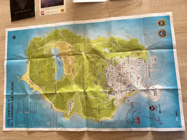 GTA V PS3 com mapa e manual