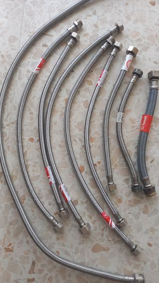 Lote 9 mangueras flexibles fontanería