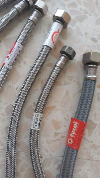 Lote 9 mangueras flexibles fontanería