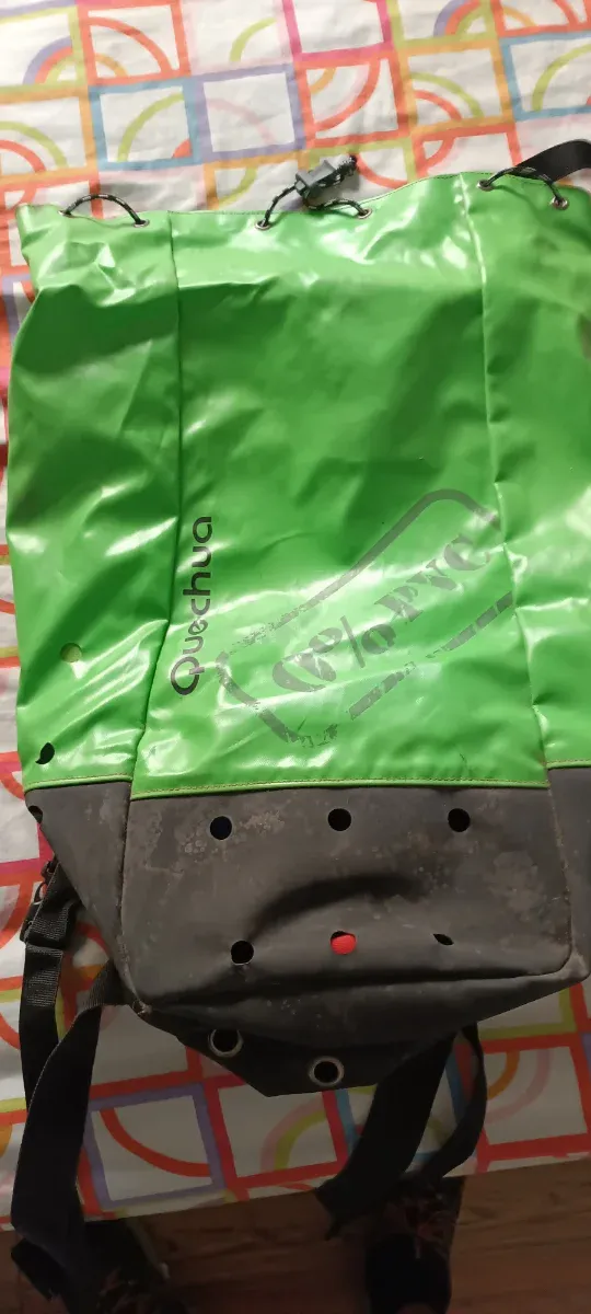 Bolsa de barranquismo Quechua verde más culera